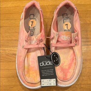 Hey Dude Pink Tie-Dye Loafers